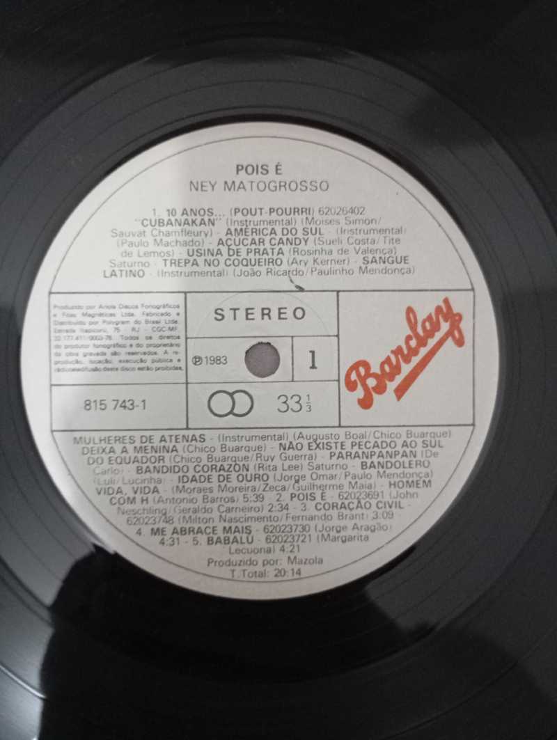 Lp Vinil Ney Matogrosso ...Pois É Com Encarte