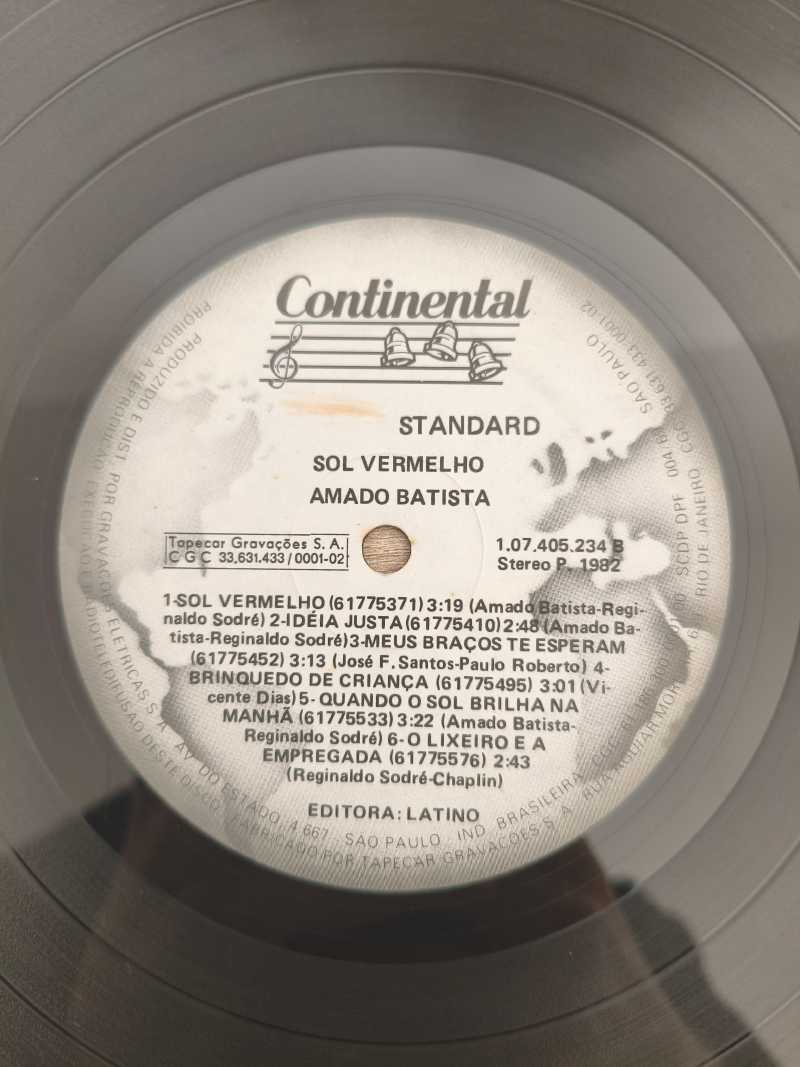 Lp Vinil Amado Batista Sol Vermelho