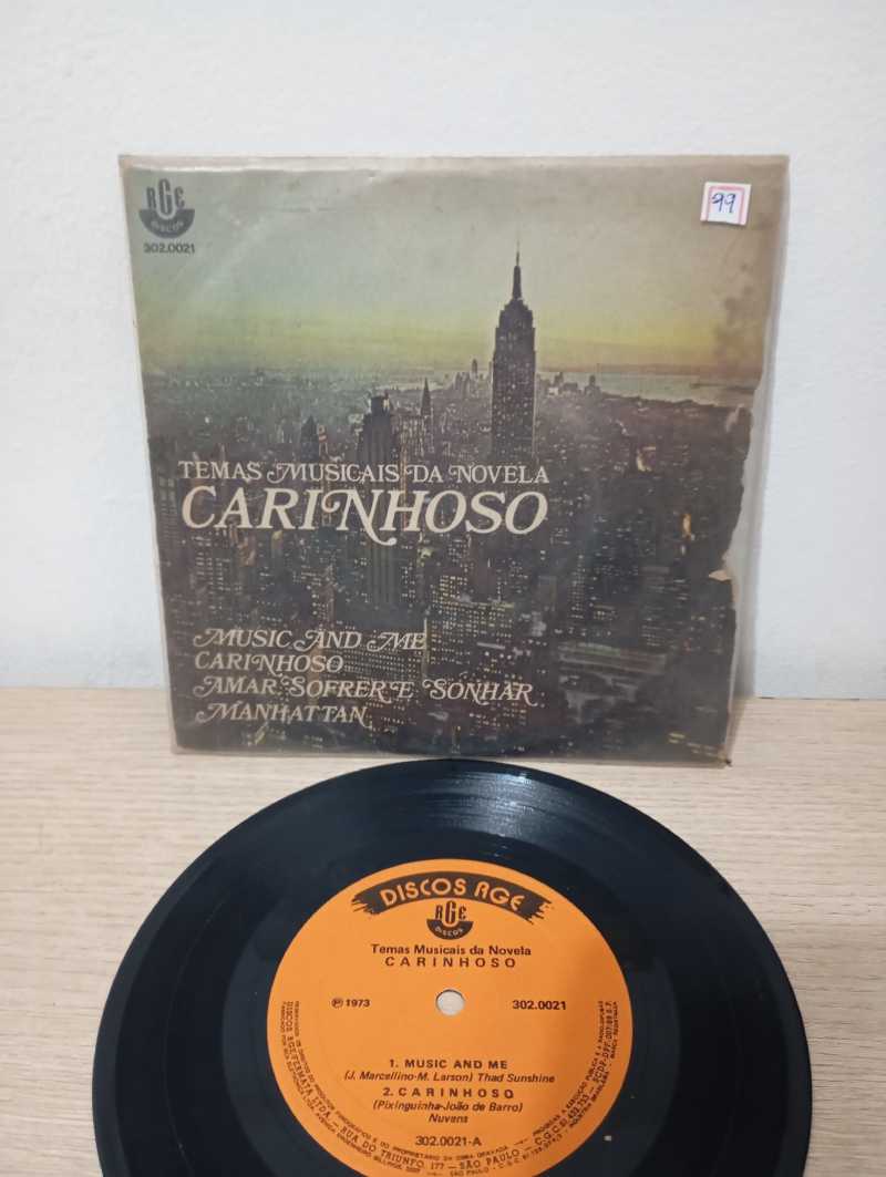 Compacto Vinil Temas Musicais da Novela Carinhoso