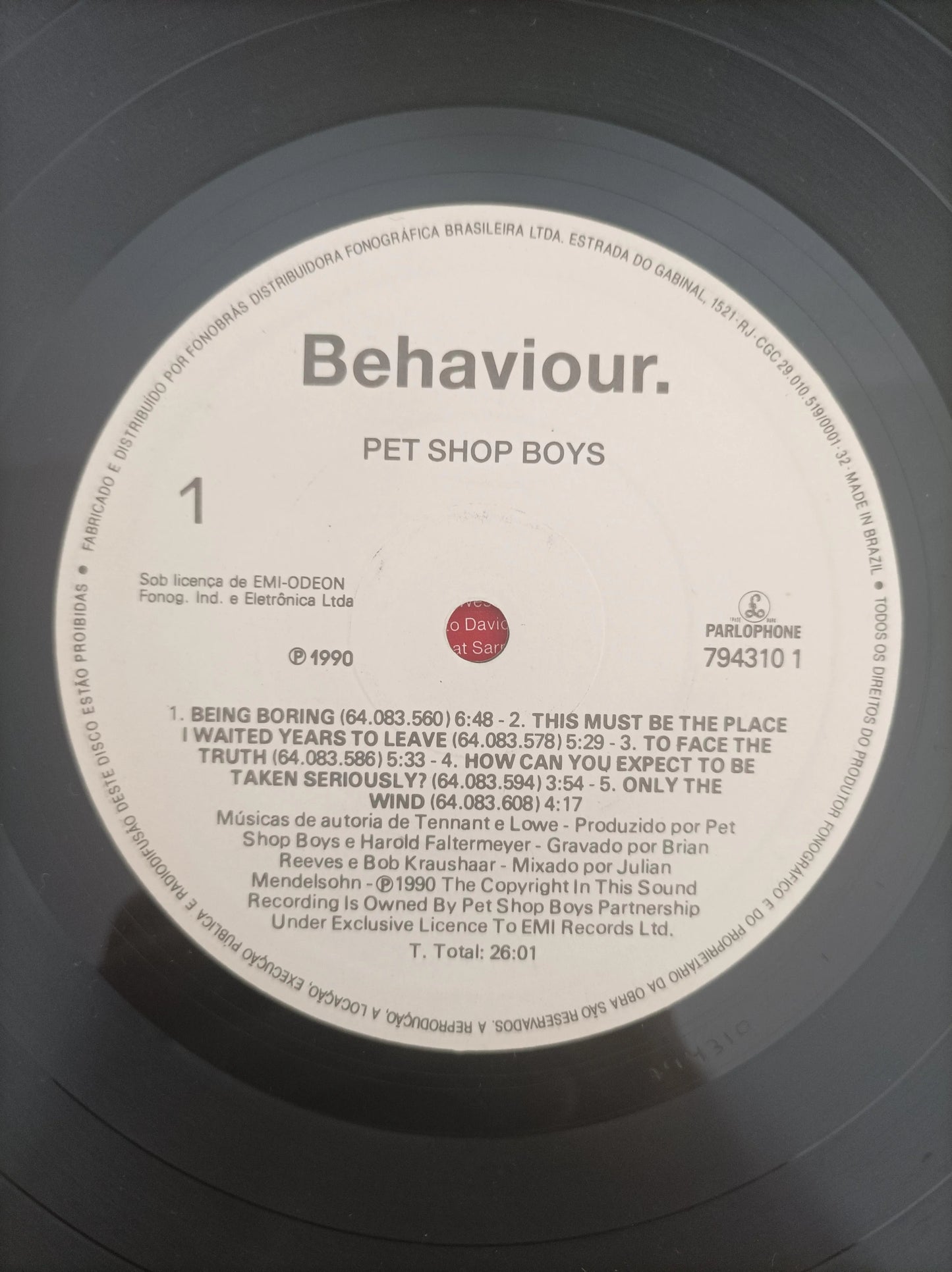 Disco Vinil Behaviour Pet Shop Boys Com Encarte A