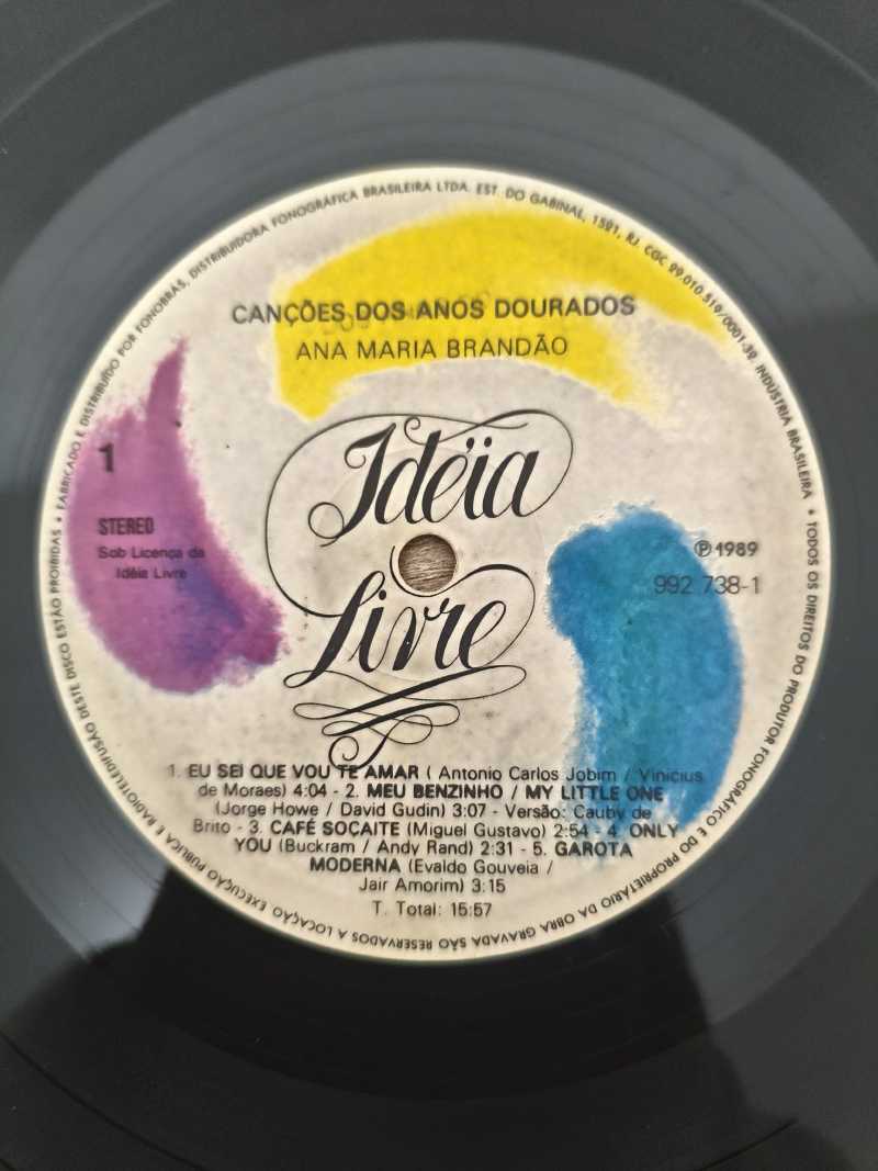 Lp Vinil Ana Maria Brandão Canções dos Anos Dourados