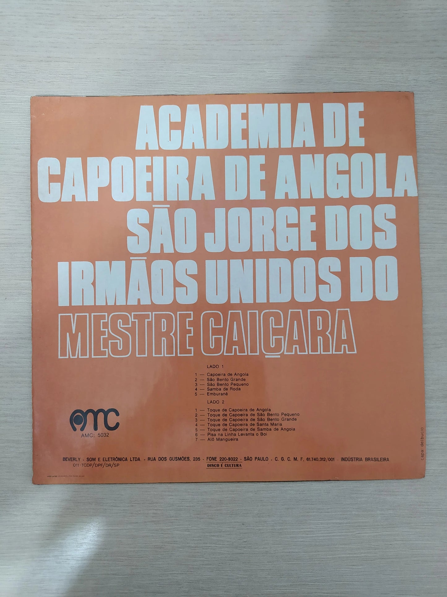 Lp Vinil Mestre Caiçara Academia de Capoeira de Angola