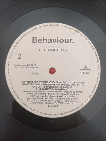 Disco Vinil Behaviour Pet Shop Boys Com Encarte A