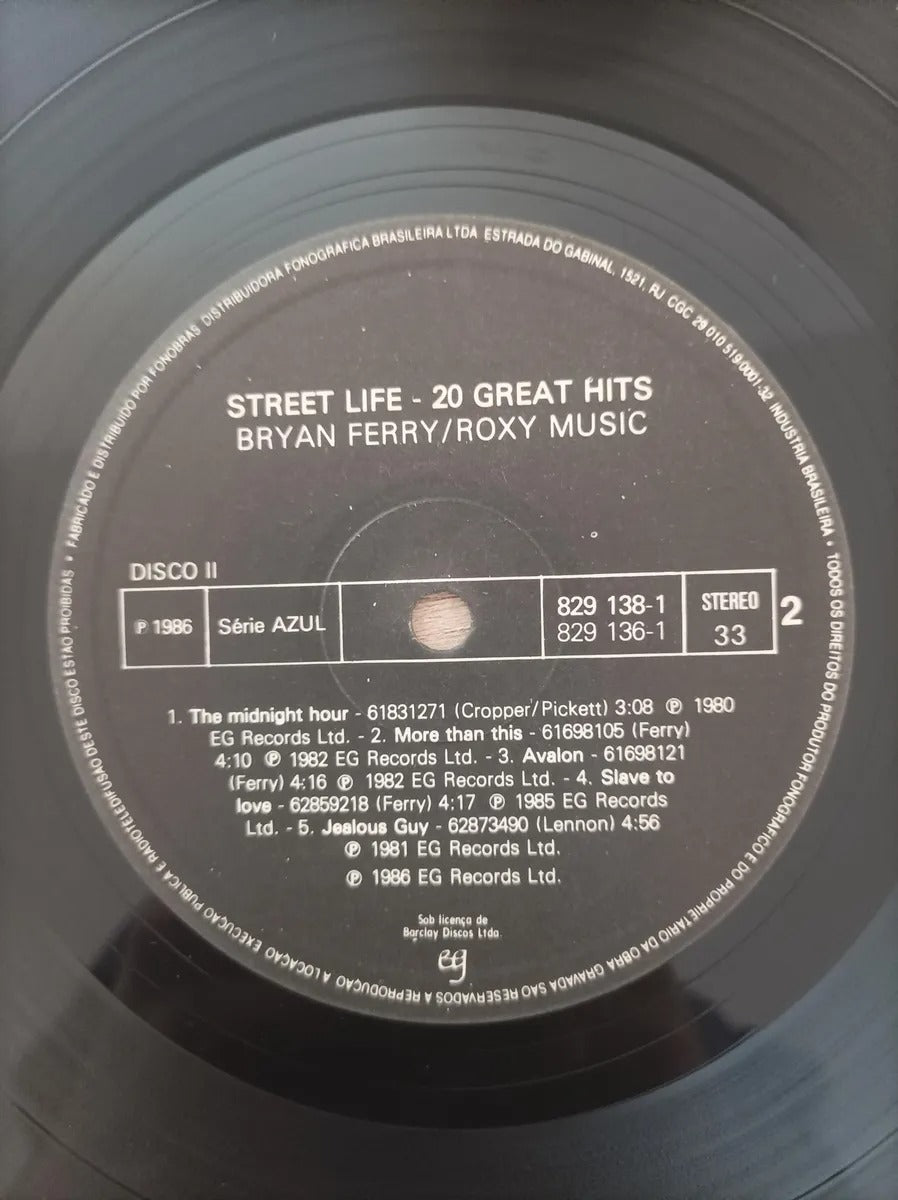 Lp Vinil Bryan Ferry Street Life 20 Great Hits Duplo