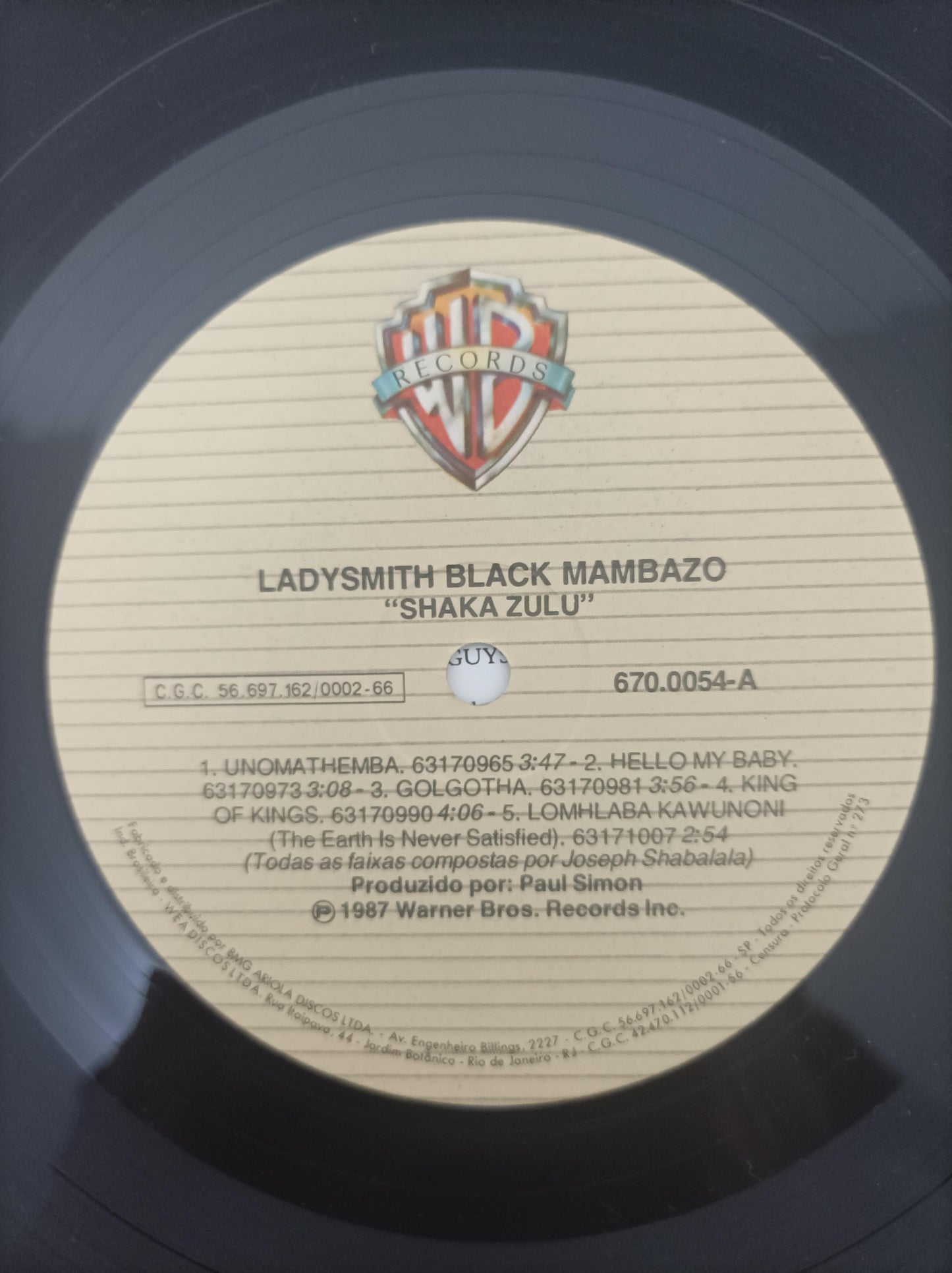 Lp Vinil Ladysmith Black Mambazo Shaka Zulu Com Encarte
