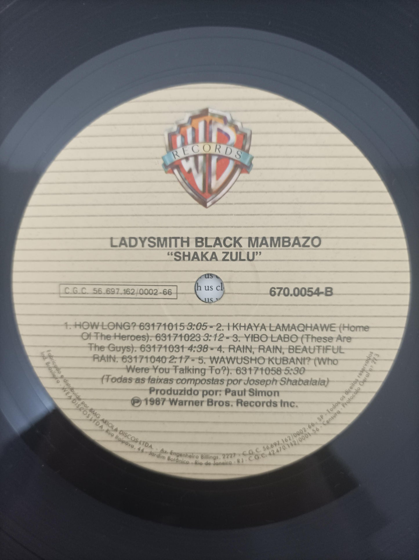 Lp Vinil Ladysmith Black Mambazo Shaka Zulu Com Encarte