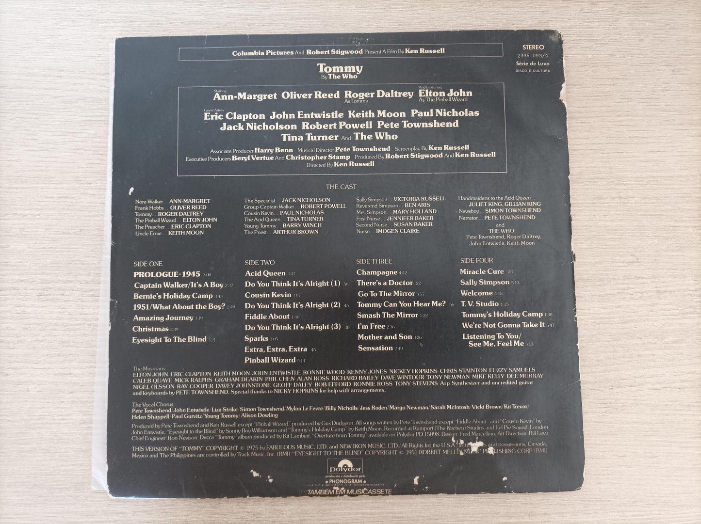 Lp Vinil Tommy 1975 Duplo Com Encarte