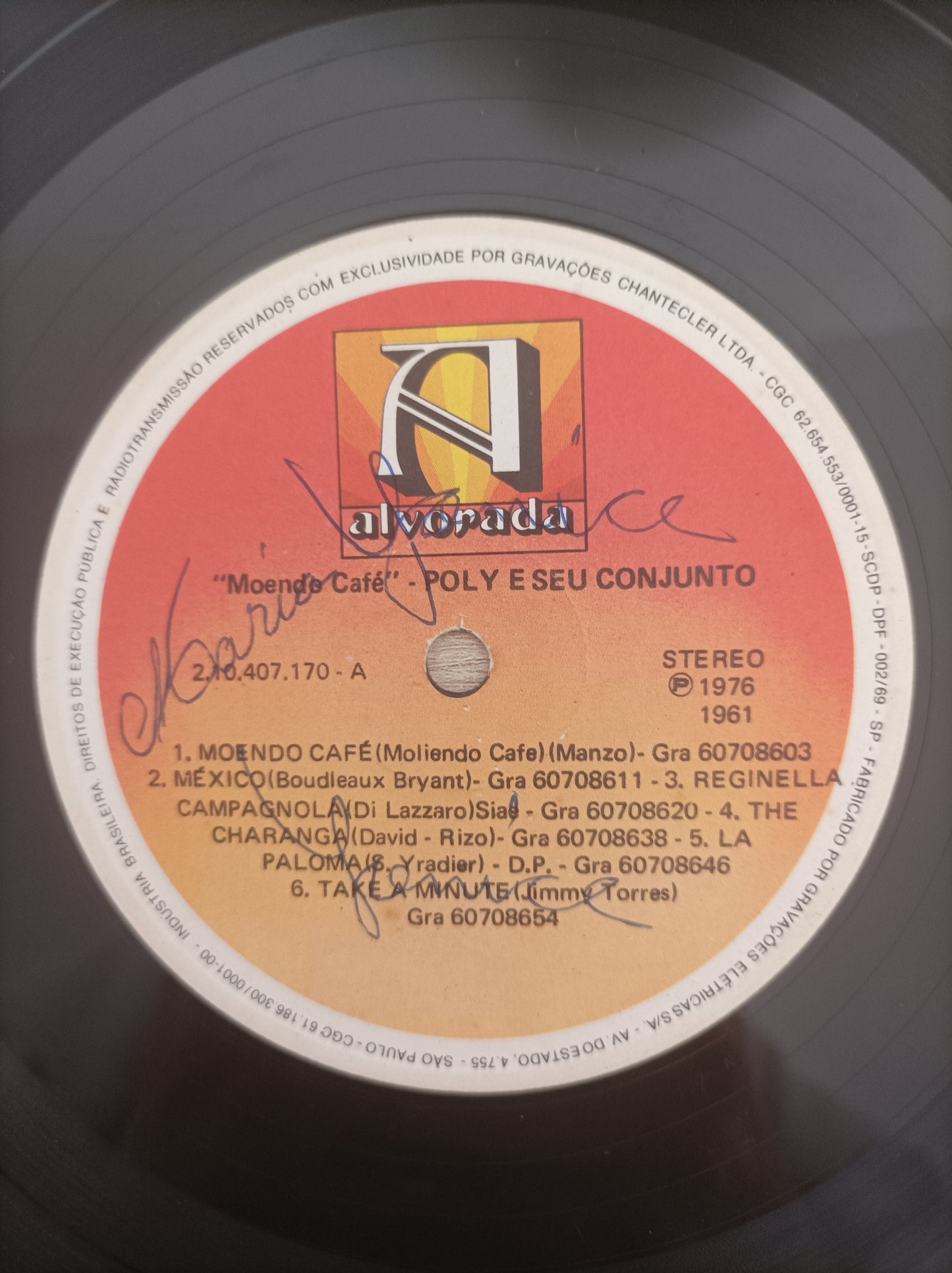 Lp Vinil Poly E Seu Conjunto Moendo Café