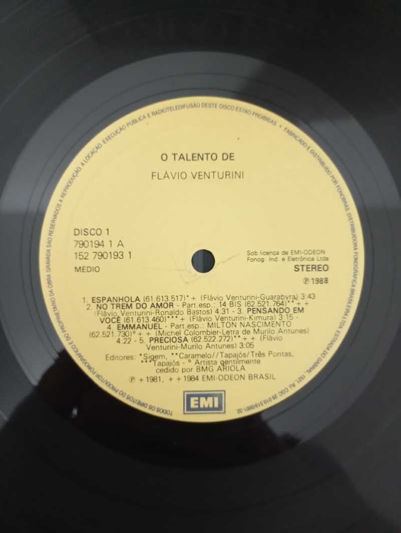 Lp Vinil Flávio Venturini O Talento De Duplo Com Encarte