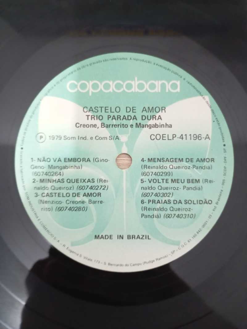 Lp Vinil Trio Parada Dura Castelo de Amor
