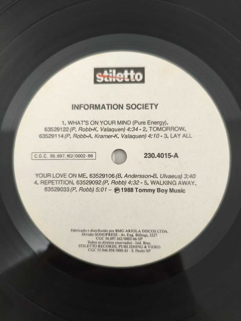 Lp Vinil Information Society 1988 Com Encarte