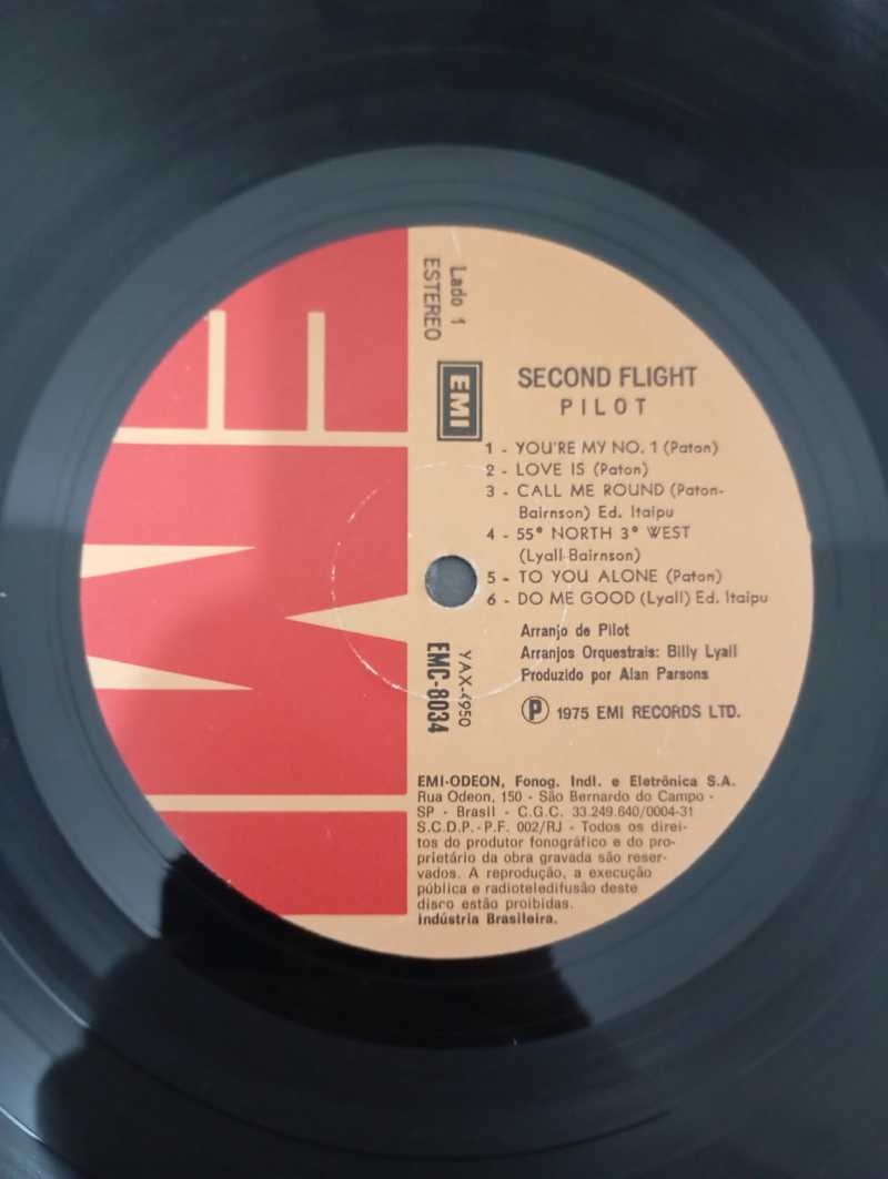 Lp Vinil Pilot Second Flight Com Encarte