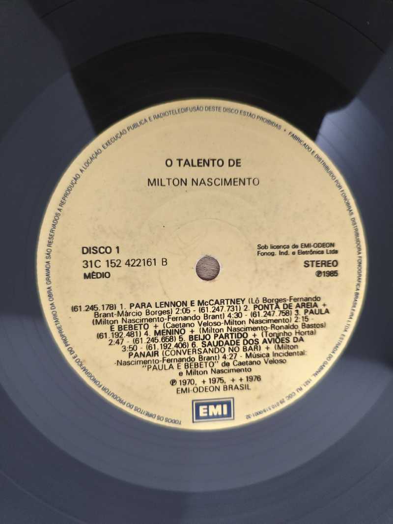 Lp Vinil Milton Nascimento O Talento de Duplo