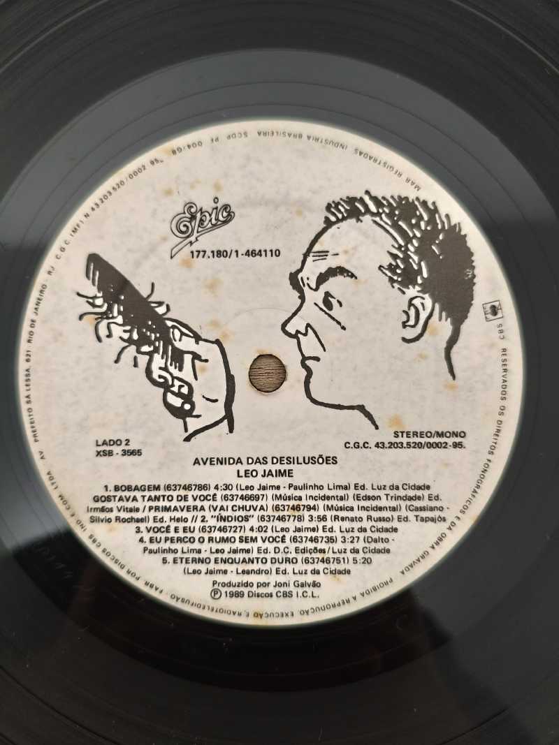 Lp Vinil Leo Jaime Avenida Das Desilusões Capa Dupla