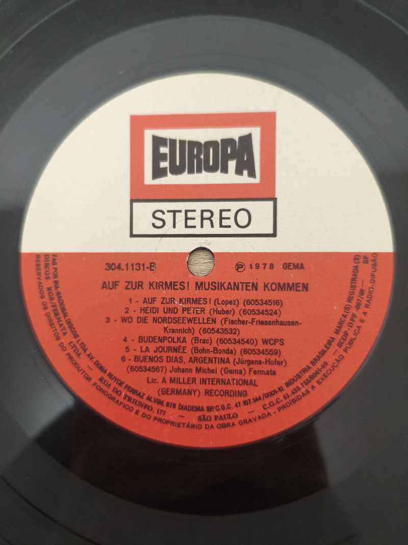 Lp Vinil Auf zur Kirmes! Musikanten Kommen