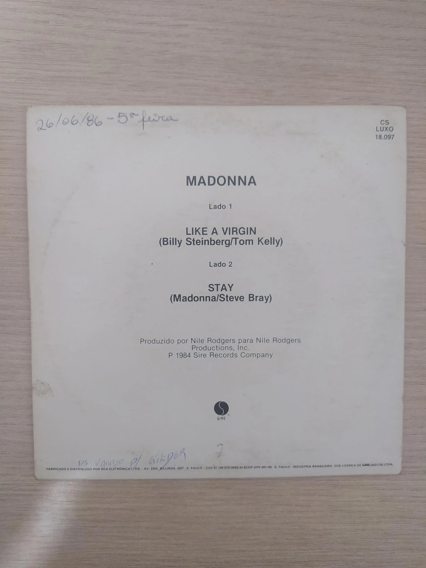 Vinil Compacto Madonna Like A Virgin