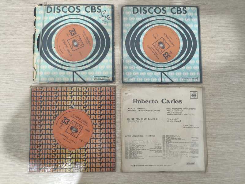 Compacto Vinil Lote 4 Unidades Roberto Carlos