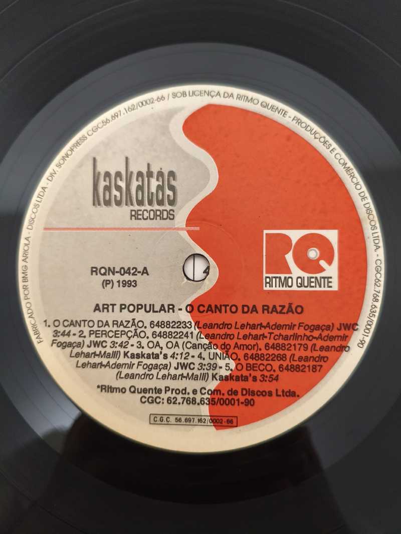 Lp Vinil Art Popular O Canto Da Razão Com Encarte