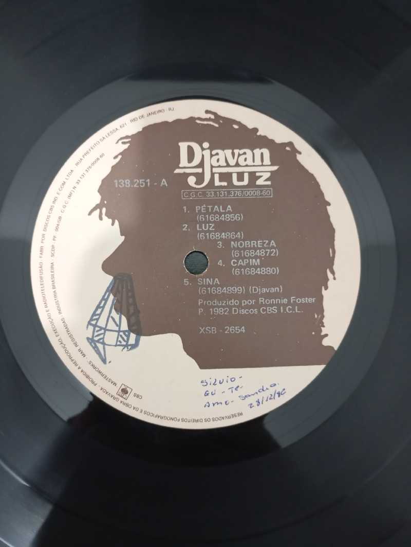 Disco Vinil Luz Djavan Com Encarte