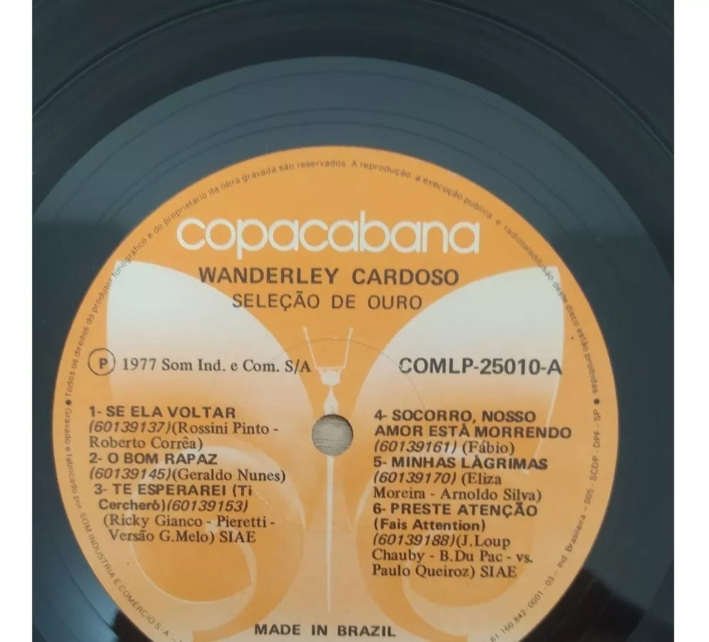 Lp Vinil Wanderley Cardoso Seleção De Ouro