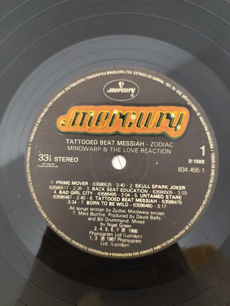 Lp Vinil Zodiac Mindwarp Love Tattooed Beat Messiah Encarte