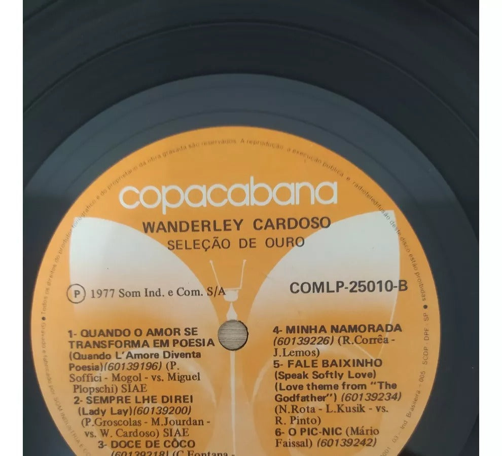 Lp Vinil Wanderley Cardoso Seleção De Ouro