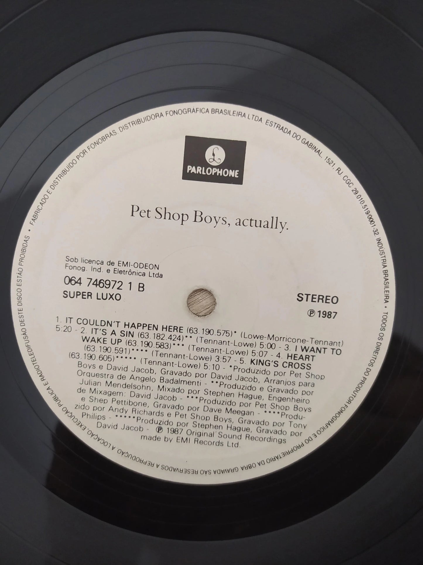 Lp Vinil Pet Shop Boys Actually Com Encarte