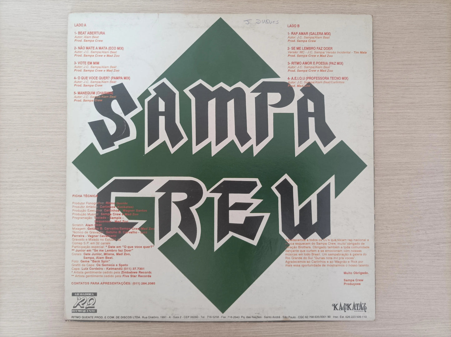 Lp Vinil Sampa Crew Super Remixes