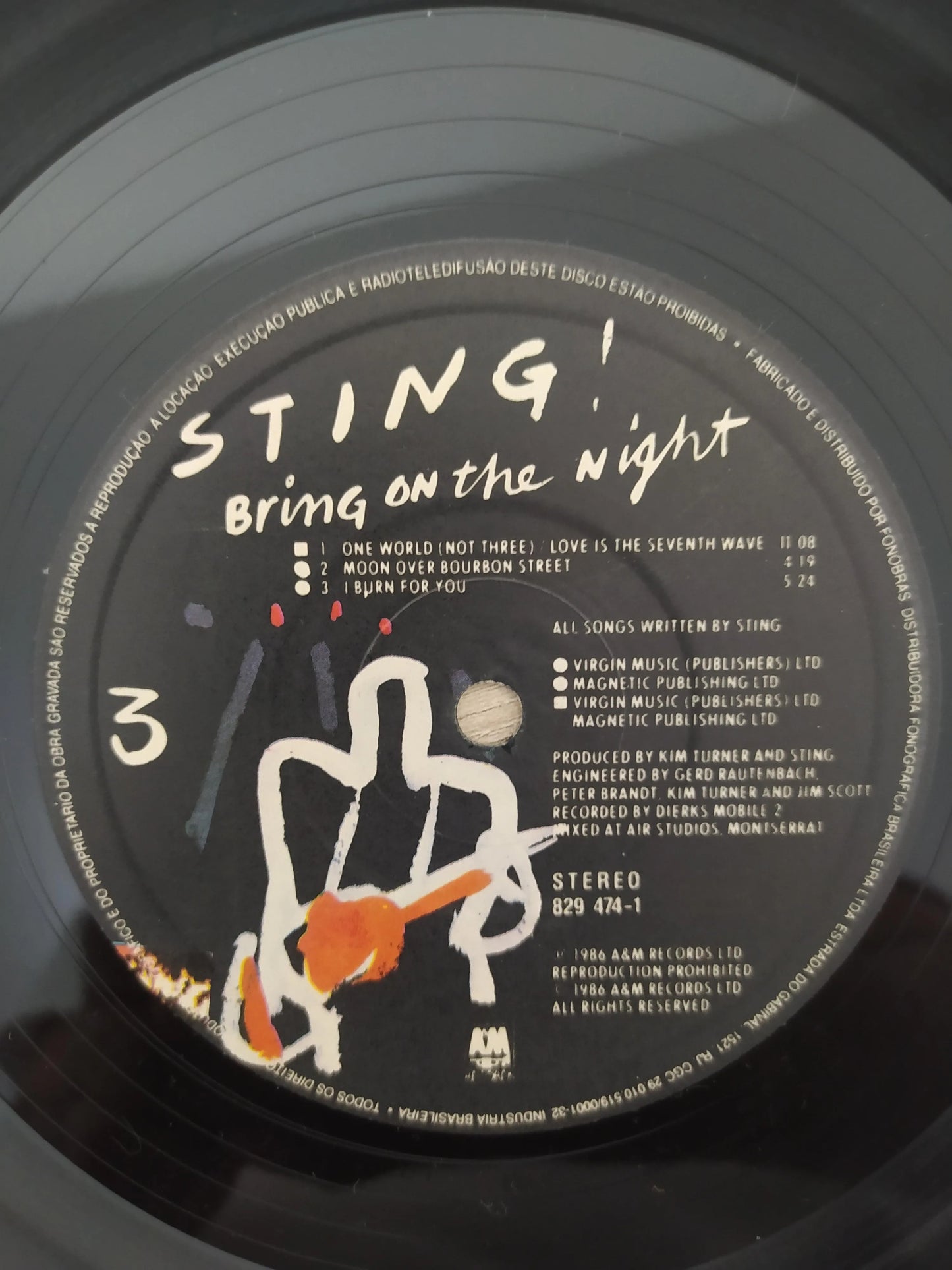 Lp Vinil Sting Bring On The Night Com Encartes