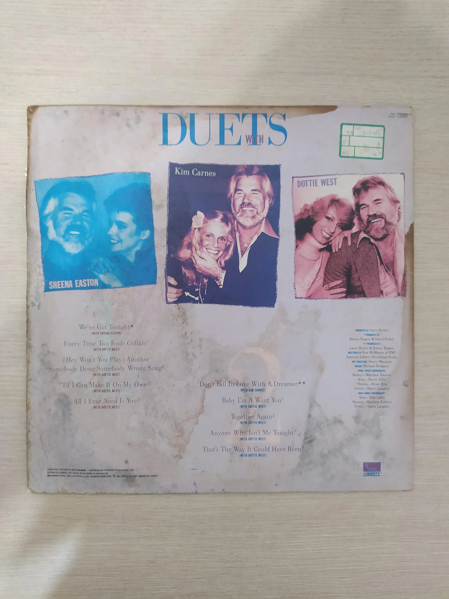 Lp Vinil Kenny Rogers Duets