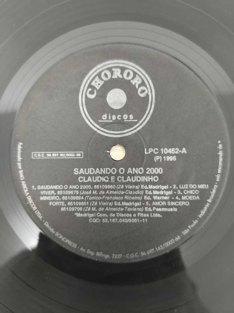 Lp Vinil Cláudio e Claudinho Saudando o ano 2000