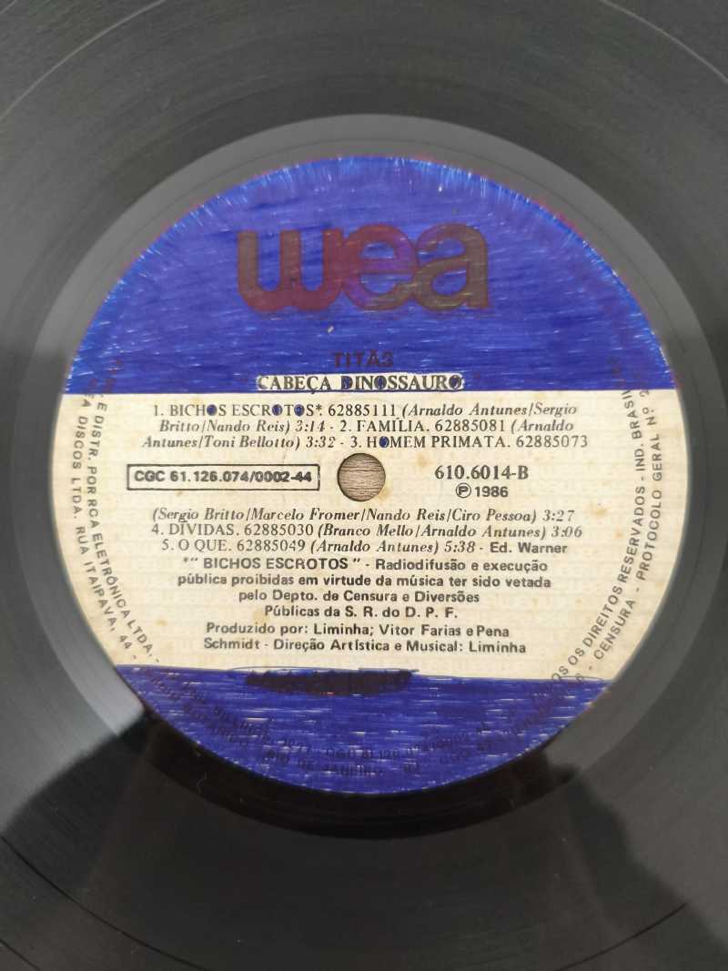 Lp Vinil Titãs Cabeça Dinossauro