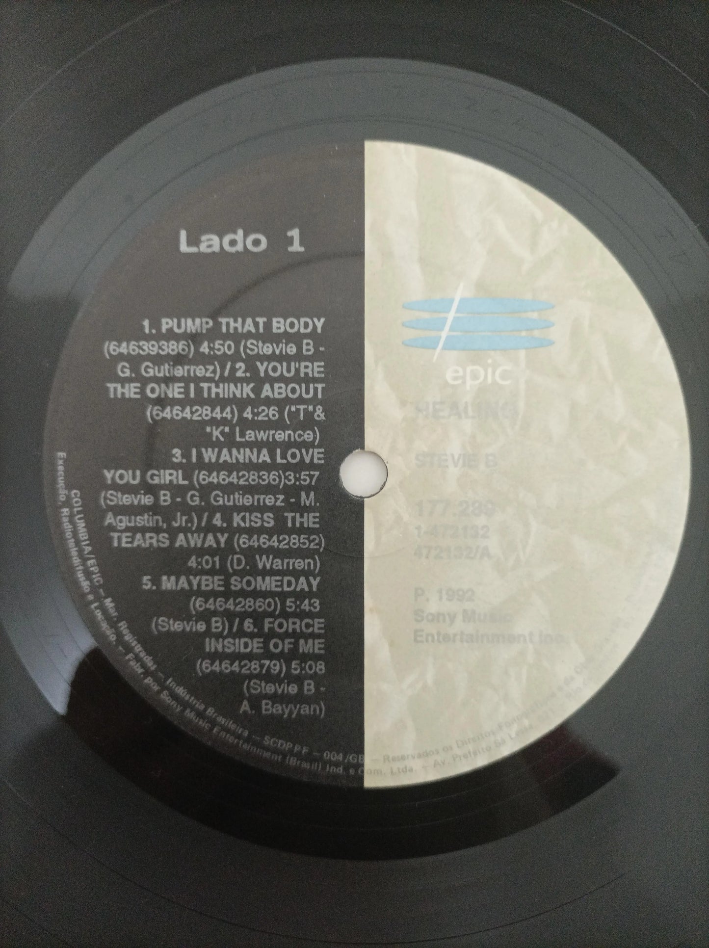 Lp Vinil Stevie B Healing Com Encarte