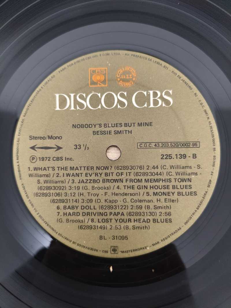 Lp Vinil Bessie Smith Nobody's Blues But Mine Duplo