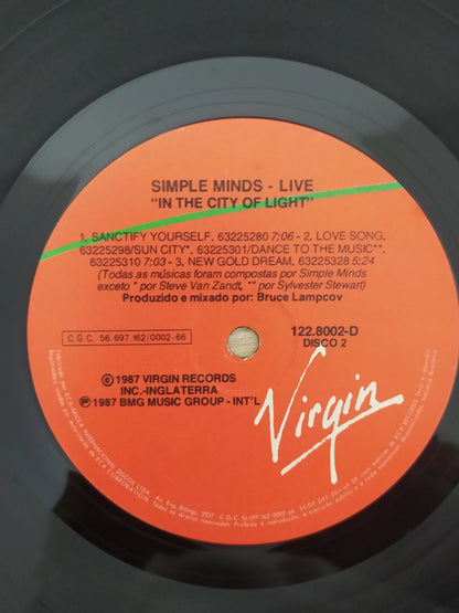 Lp Vinil Simple Minds Live In The City Of Light Capa Dupla