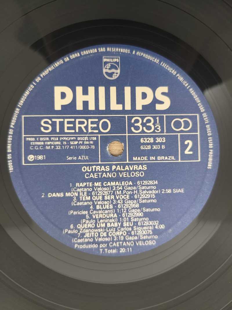 Lp Vinil Caetano Veloso Outras Palavras Com Encartes