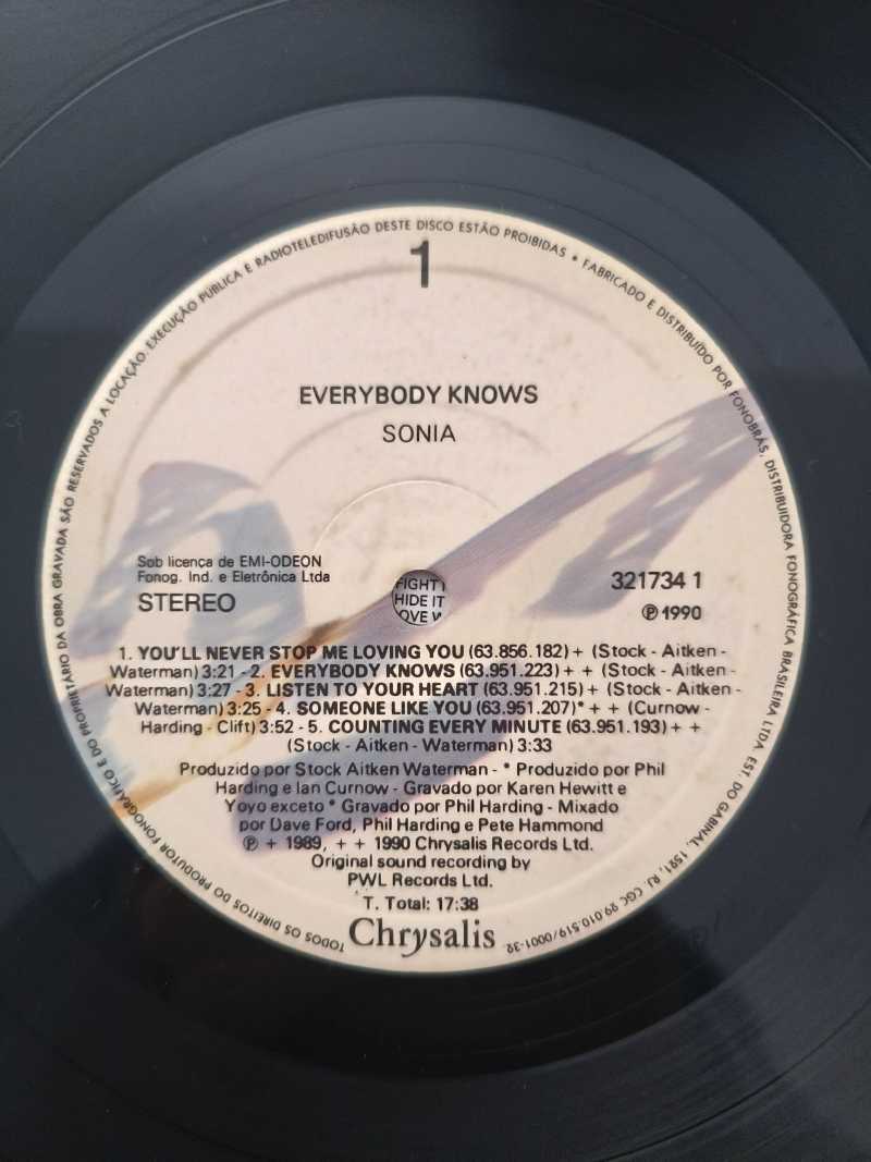 Lp Vinil Sonia Everybody Knows Com Encarte