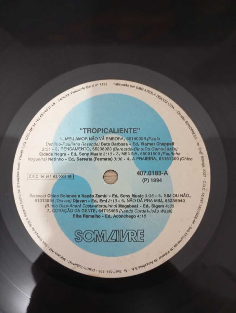 Lp Vinil Trilha Sonora Tropicaliente Nacional