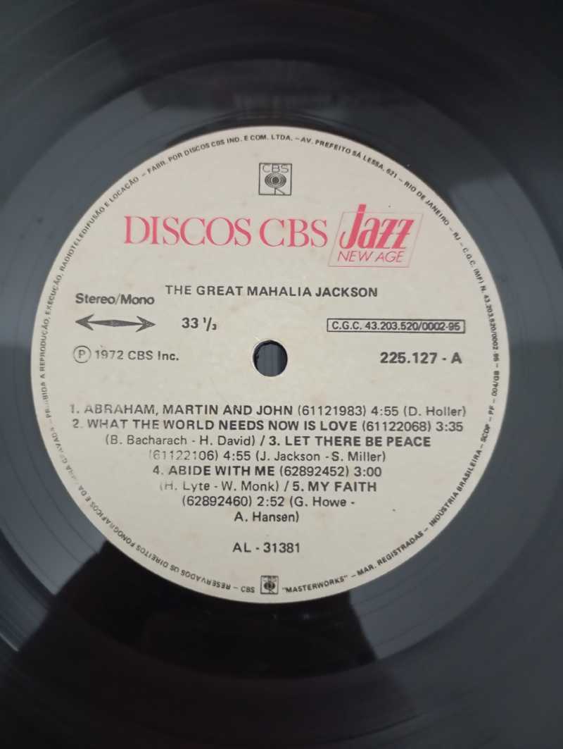Lp Vinil Mahalia Jackson The Great Mahalia Jackson Duplo