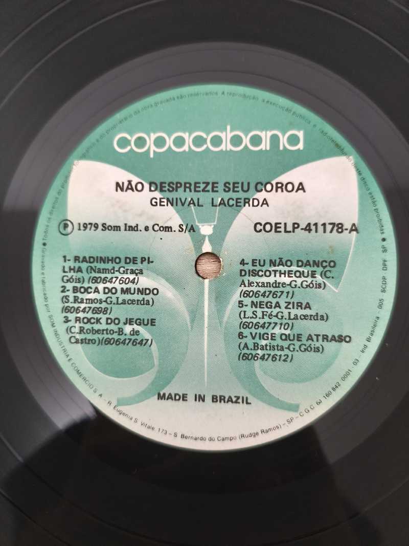 Lp Vinil Genival Lacerda Não Despreze Seu Coroa
