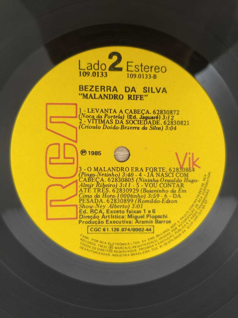 Lp Vinil Bezerra Da Silva Malandro Rife