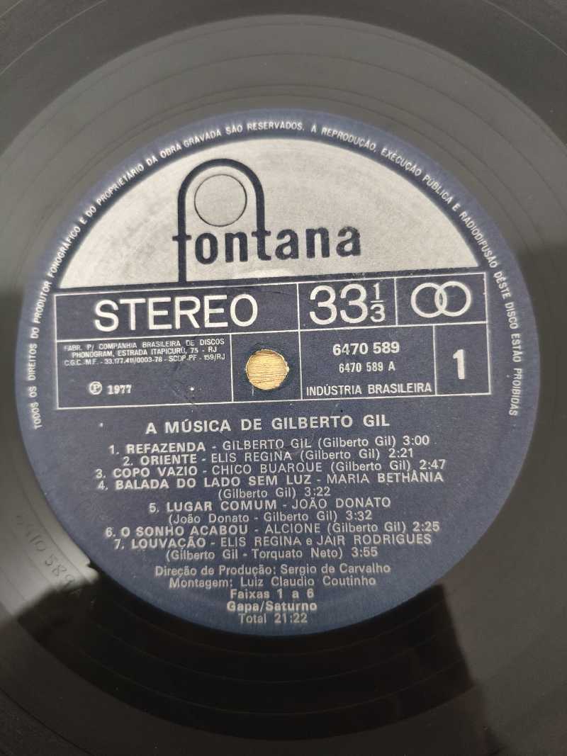 Lp Vinil Gilberto Gil A Música de