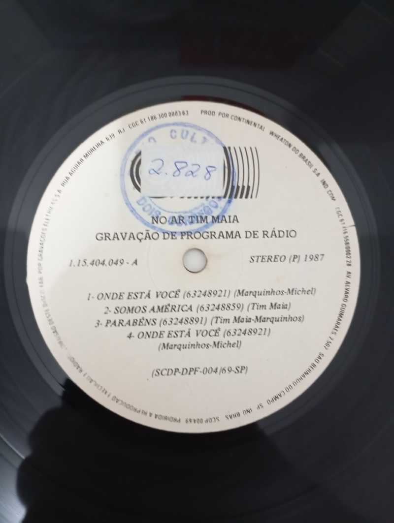 Lp Vinil Tim Maia No Ar Programa De Rádio Com Encarte