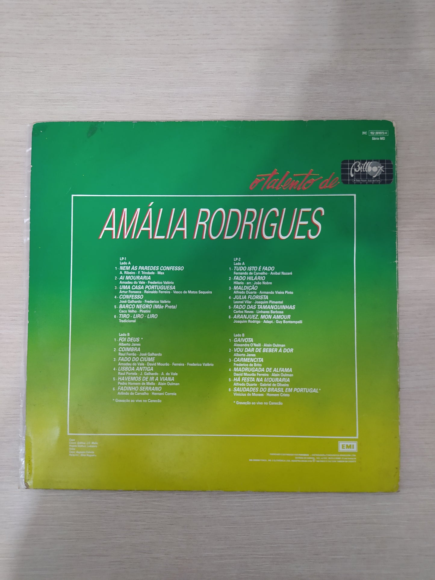 Lp Vinil Amália Rodrigues O Talento De Duplo