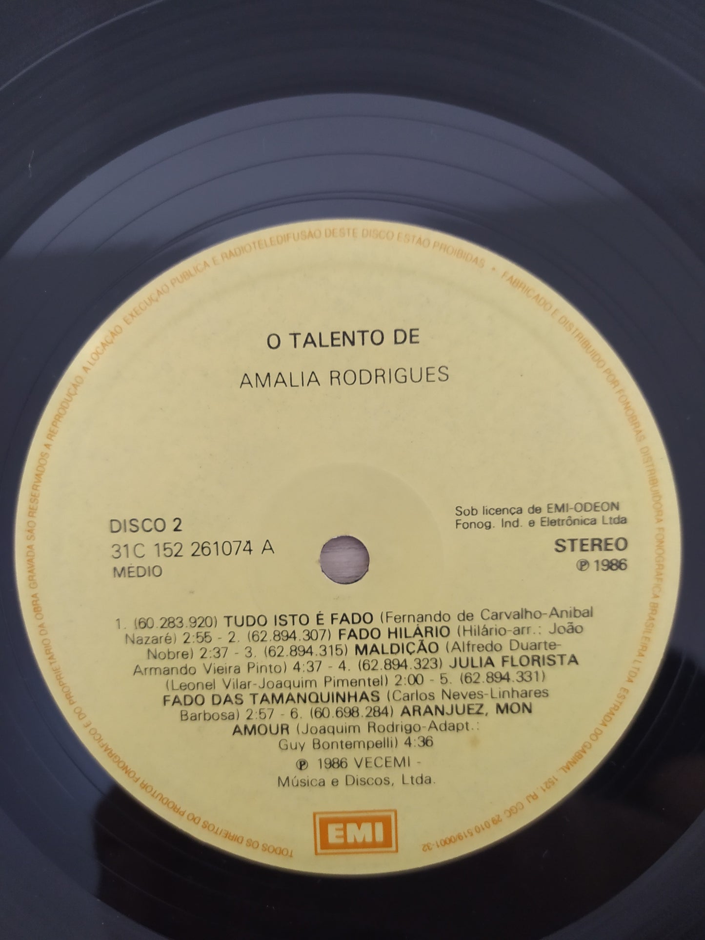 Lp Vinil Amália Rodrigues O Talento De Duplo