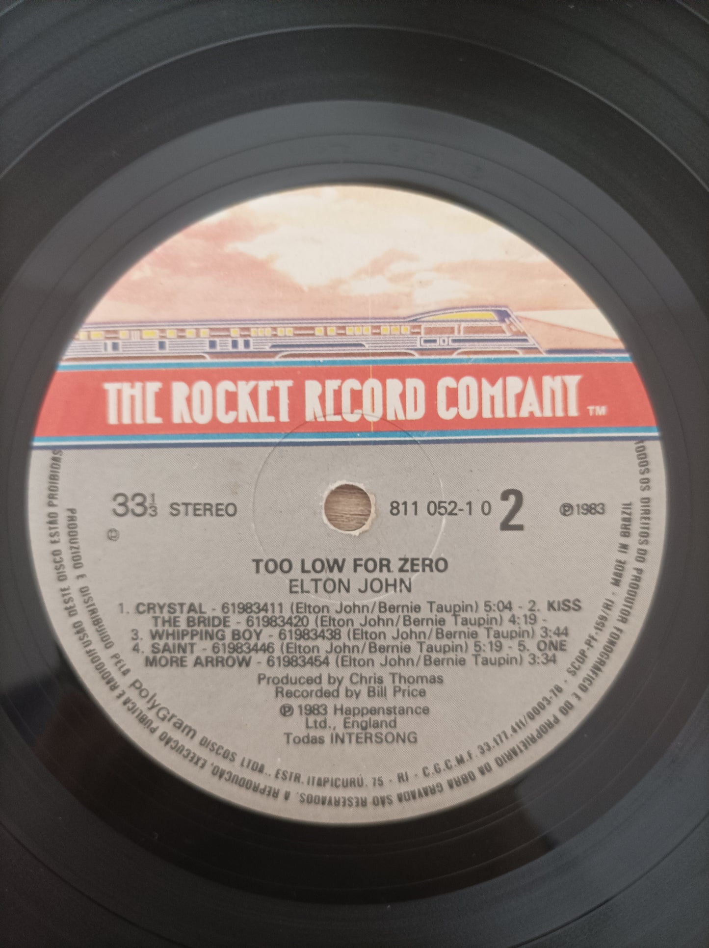Lp Vinil Elton John Too low for zero Com encarte