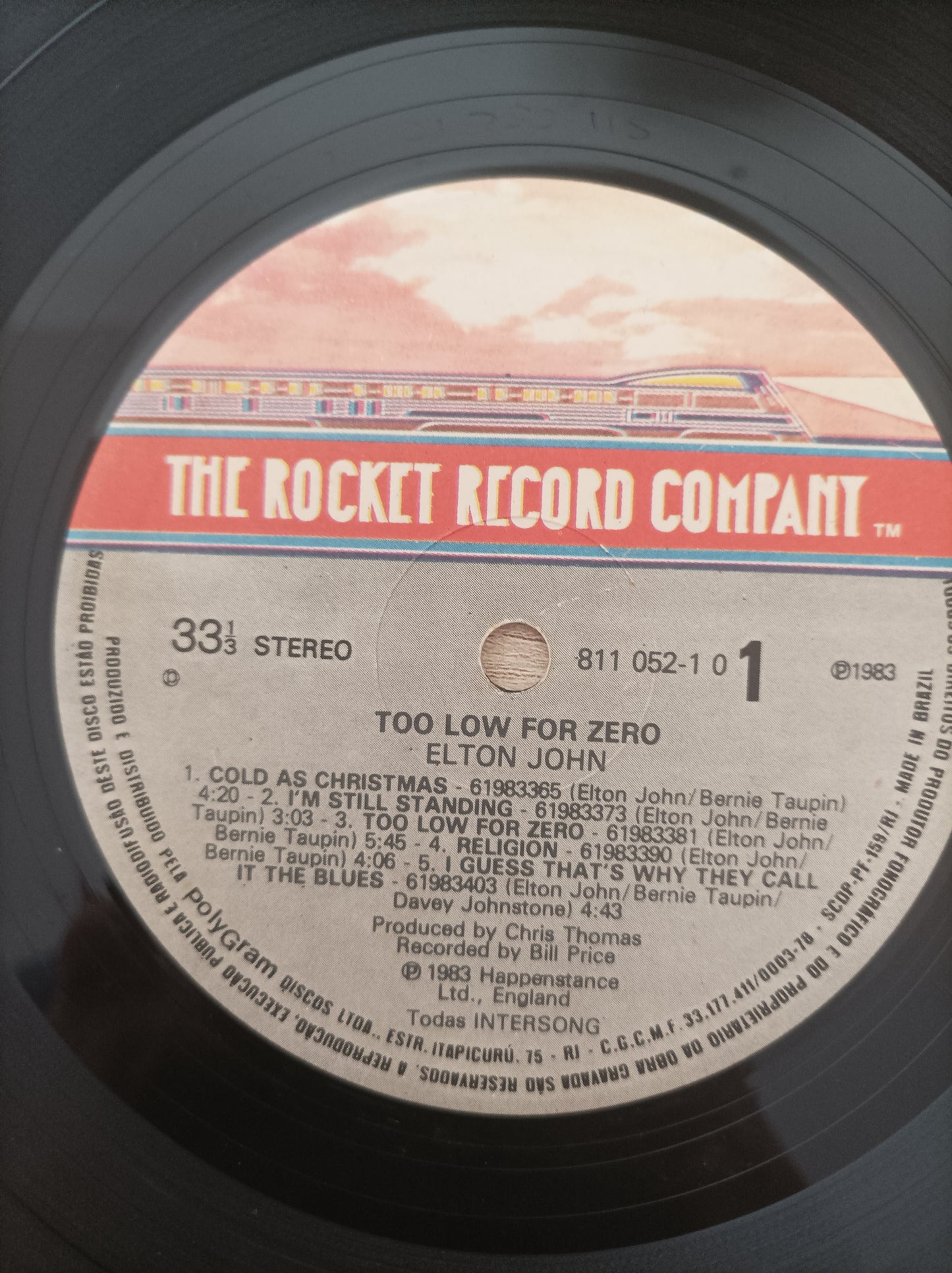 Lp Vinil Elton John Too low for zero Com encarte