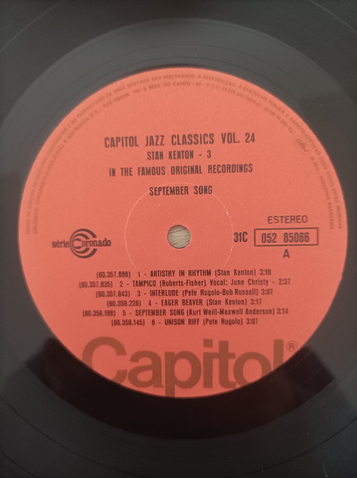 Lp Vinil Stan Kenton Capitol Jazz Classics Vol. 24