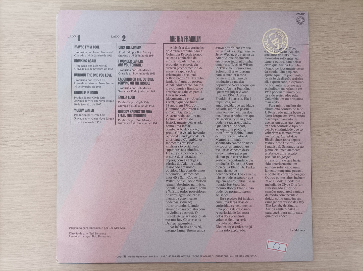 Lp Vinil Aretha Sings the Blues