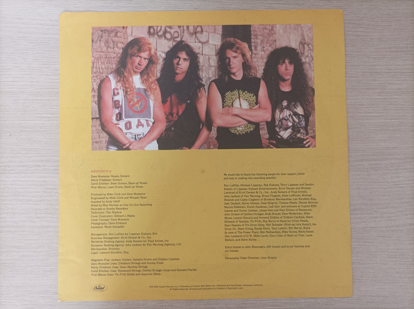 Lp Vinil Megadeth Rust in Peace Com encarte